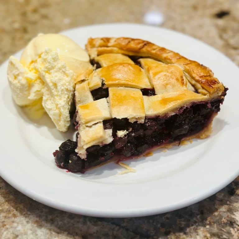 Indulge in our blueberry pie